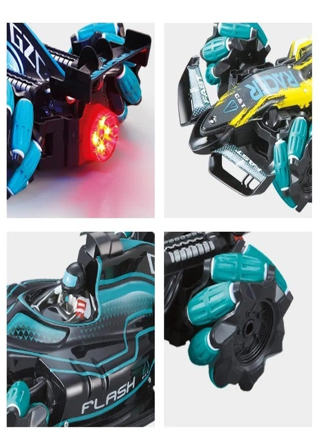 Brighterbee 25 KM/H 2.4Ghz 360� Rotation Fast Stunt RC Smoke Car and Hand Sensor Stunt Toy Car with LED Lights for Kids, 1:14 Fog Stunt Drift Rc Car High Speed Racer Remote Control Vehicles Toys - Image 4